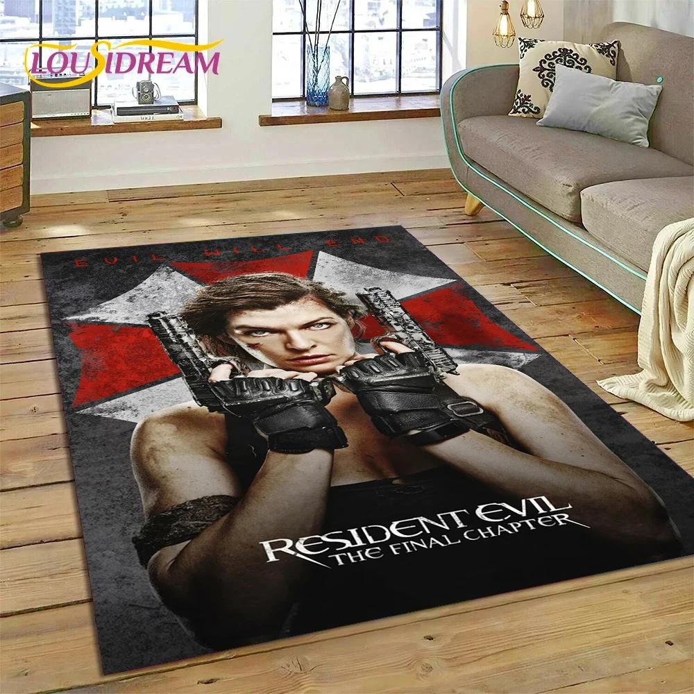 3D Horro Games R-Resident Evil Gamer Carpet Rug for Bedroom Living Room Home Sofa Decoration,Child Game Large Decor Floor Mat