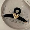 Black Hair Clips, Golden Heart-shaped Women's Autumn and Winter Hair Claw Clips, Large-sized Hair Clips,elegant Hair Accessories