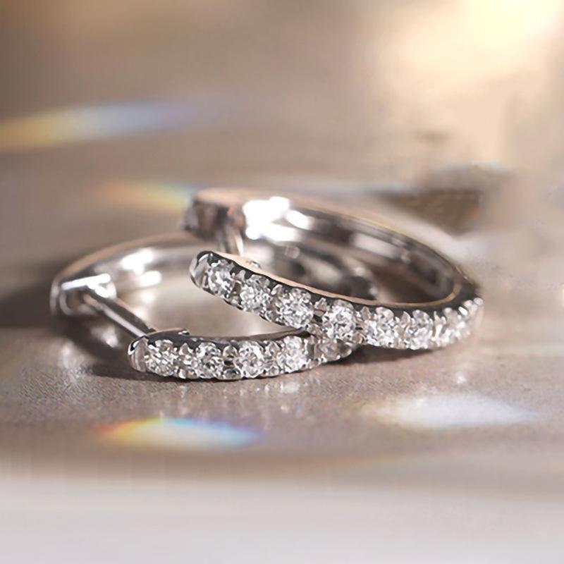 1Pc Fashionable Light Luxury Style Ear Buckles, Exquisite Micro-inlaid Synthetic Zircon Jewelry, Elegant Earrings for Daily Wear