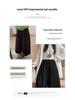 Women's Autumn/Winter 2025 Coffee Quilted Wide-Leg High-Waisted Culottes Skirt - Plus Velvet, Slimming, Thickened, Three-Quarter Length.