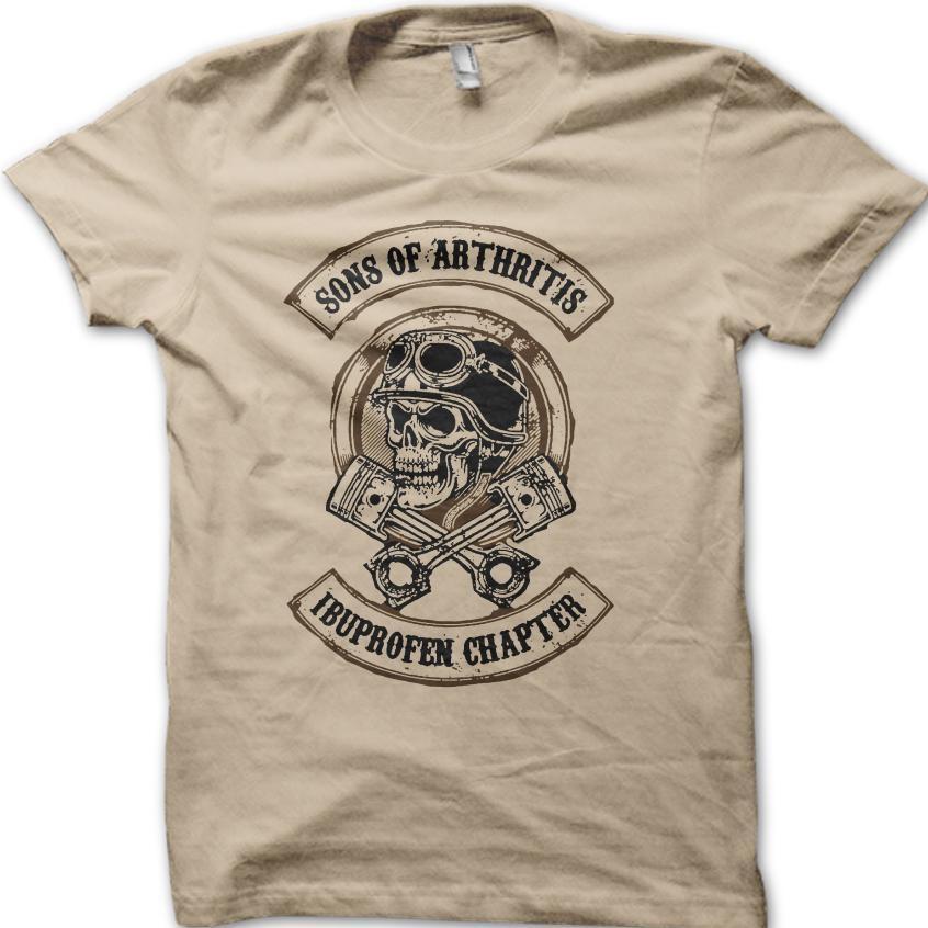 Sons Of Arthritis Ibuprofen Chapter Motorcycle Classic Vintage Biker T-Shirt S