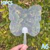 10pcs Blank Plastic Transparent Fans Children DIY Art Fan Wedding Birthday Party Back Gifts Girlfriend Boyfriend Creative Gifts