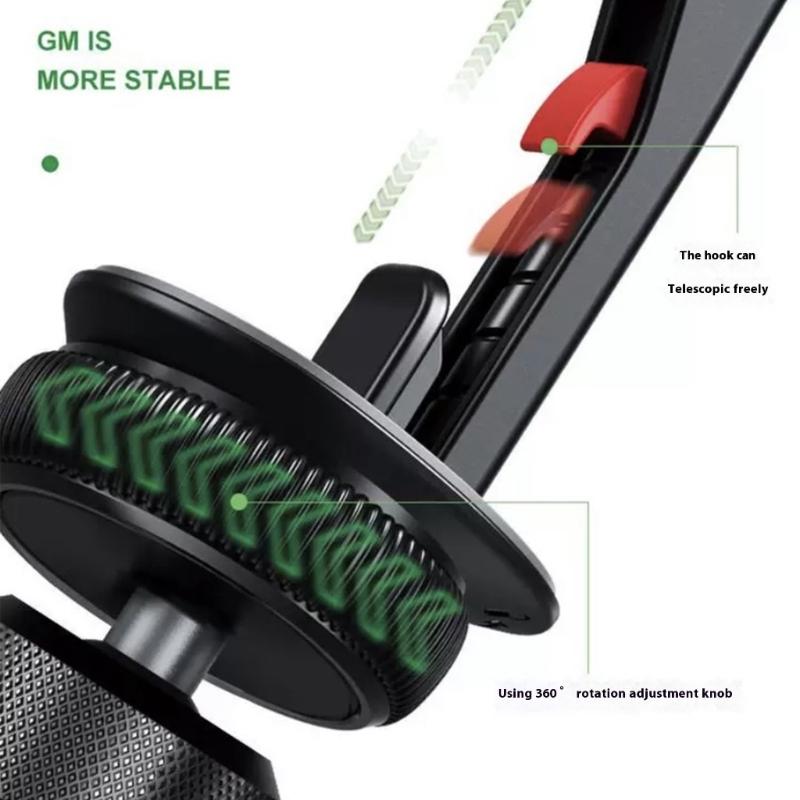 Secure Grip Car Vent Phone Tablet Holder 360 Degree Rotation  Vent Hook Cradle Simple Installation for Mobile Device