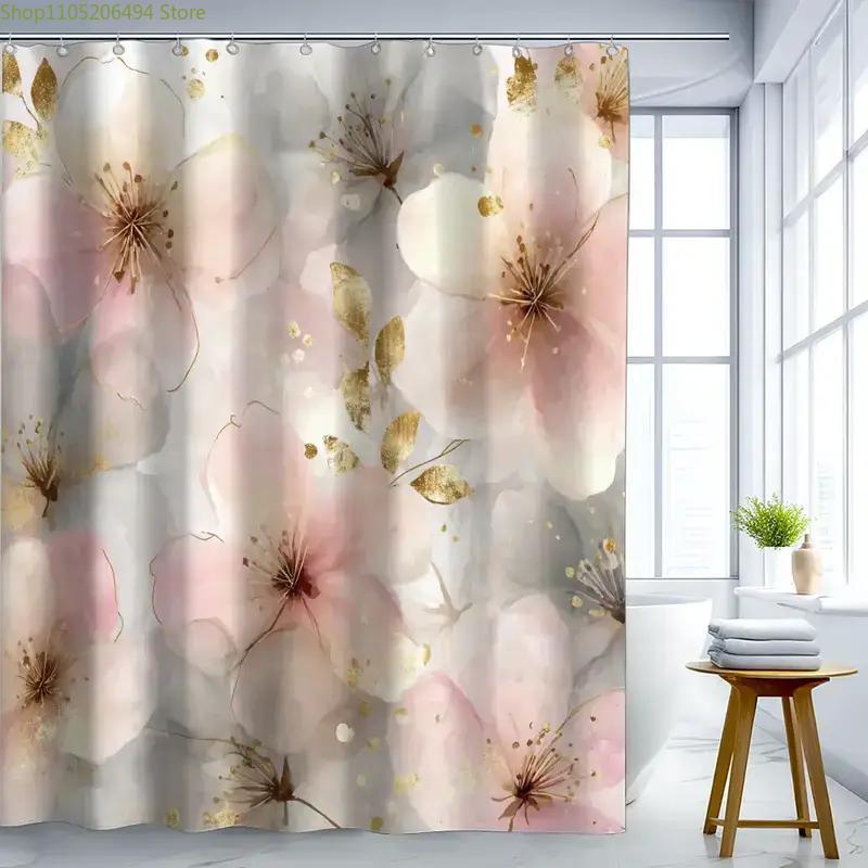 A Bathroom Shower Curtain for Celebrating Wedding Anniversaries, Includes 12 Hooks, Measuring 70.87*70.87inch, Perfect for Hom