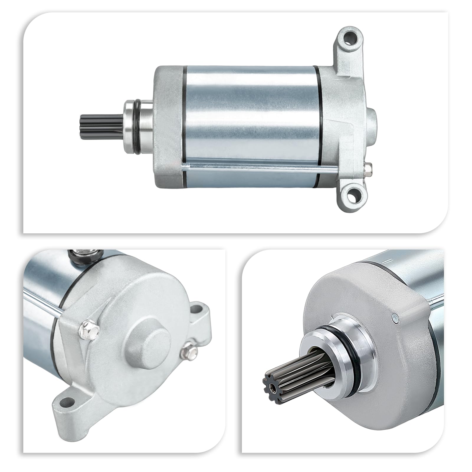 Starter Motor for Yamaha Grizzly 400 450 600 660 Kodiak 400 450 Wolverine 450 Rhino 450 660 4WV-81800-00-00, 5KM-81890-00-00 Starter