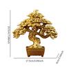 Chinese Money Tree Table Ornament Resin Figurine Lucky Tree Sculpture 6.8x3.5x7.6inch for Bedroom