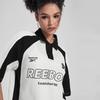 Reebok Color Block Letter Print Short Sleeve Polo Shirt Unisex Tops White 24SRM423UGW1