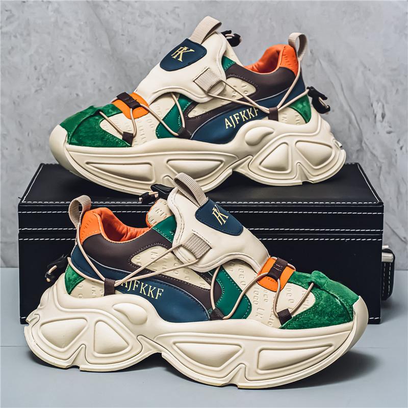 Men's Trend Clunky Sneaker Outdoor Non Slip Breathable Casual Running Sport Shoes Comfortable Work Shoes