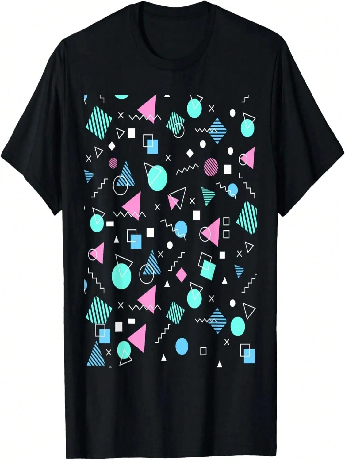 Memphis Style 80s And 90s Geometric Pattern Aesthetic T-Shirt S разноцветный