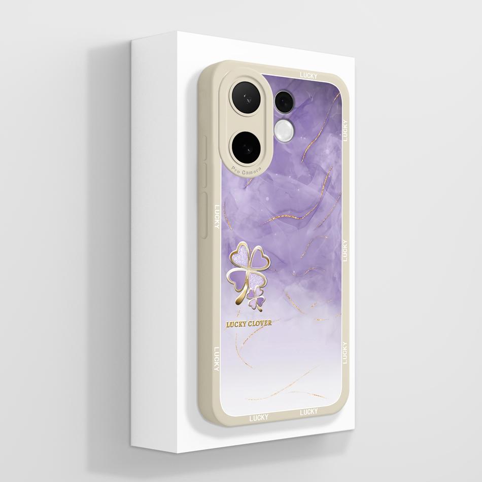 For Vivo V60 Lite Case Candy Painted Flower Phone Back Cover For Vivo V 60 Soft Liquid Silicone Anti Drop Full Protection Bumper