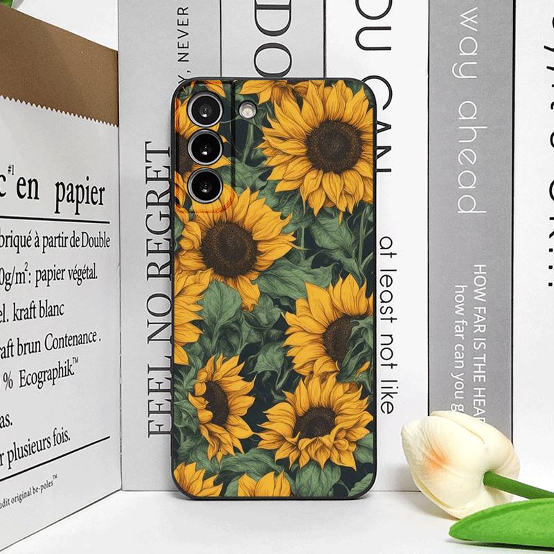 Etui na telefon z żywym wzorem słoneczników dla Huawei Mate 60 50 40 Pro Nova 13 12 10 SE 11 PRO P60 P50 P40 Pro Plus Miękkie etui