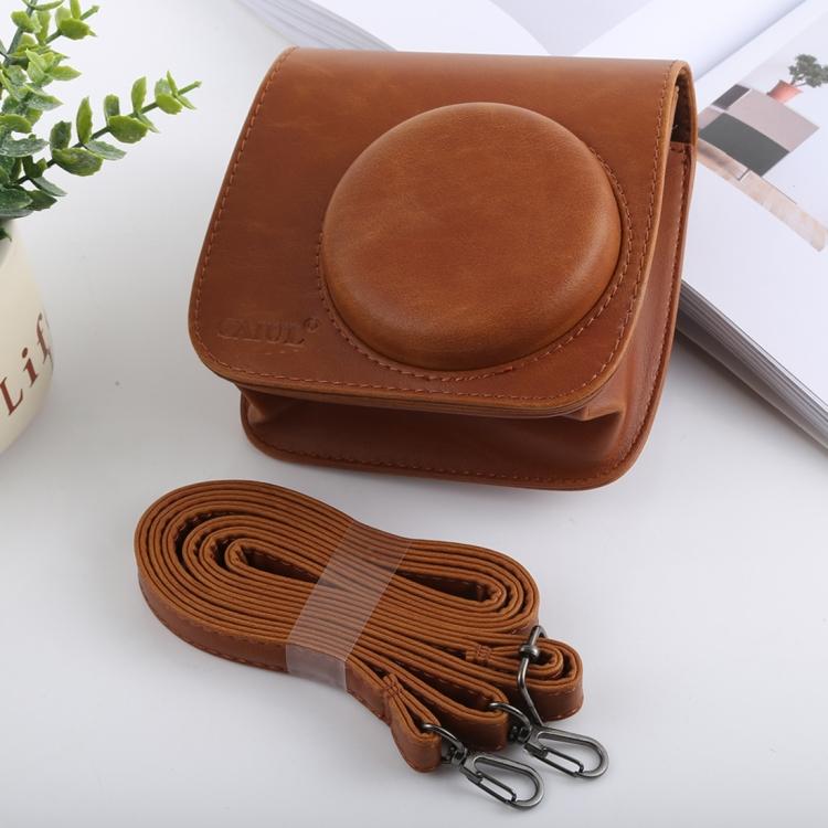 

Retro Style Full Body Camera PU Leather Case Bag with Strap for FUJIFILM instax mini 9 / mini 8+ / mini 8 коричневий