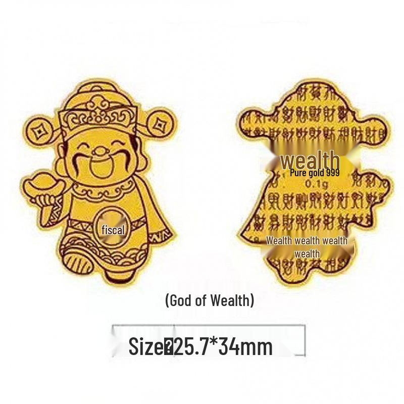 Gold Leaf 999 Pure Gold Lucky Cat Mobile Sticker – Princess Edition for Prosperity and Good Fortune
