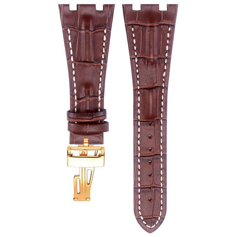 BRETA Echtes Leder Uhrenarmband für Audemars Piguet Royal Oak Offshore 15710 15703 26470 Armband für AP Faltschließe 28mm