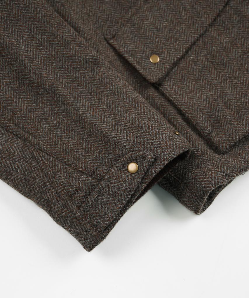 FRIZMWORKS Herringbone Wool Hunting Jacket _ Pine Brown
