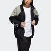 Adidas Colorblock Letter Print Casual Jacket Men Outerwear Black GE0386