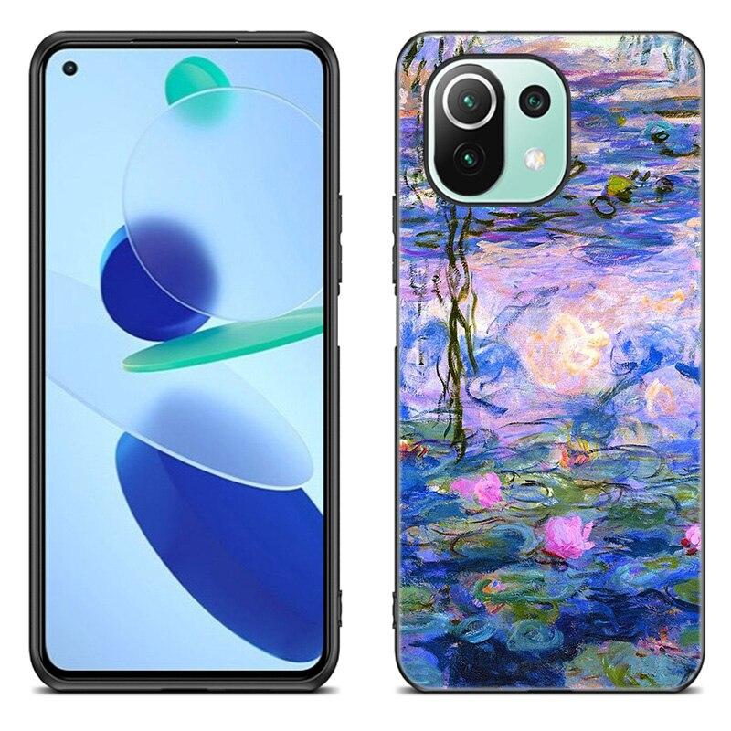 Claude Monet Phone Case For Xiaomi Mi 11 Lite NE 11i 10T 11T Pro A2 A3 Lite POCO F3 M3 M4 C31 X3 Pro NFC GT Black Cover