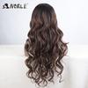 Noble Cosplay Lace Front Wig 30 Inch Lace  Long Wavy 360 0mbre Blonde Wig Red African American Synthetic Wigs For Black Women