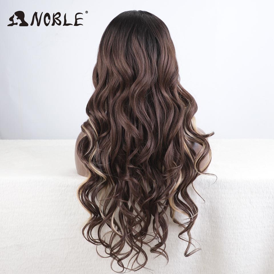Noble Cosplay Lace Front Wig 30 Inch Lace Long Wavy 360 0mbre Blonde Wig Red African American Synthetic Wigs For Black Women