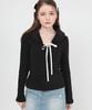 CATTLINE Fur Collar Knit T-Shirt (Black)