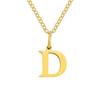 Elegante Collar con Colgante de 26 Letras para Mujer - Diseño Único Cadena para Clavícula de Acero de Titanio