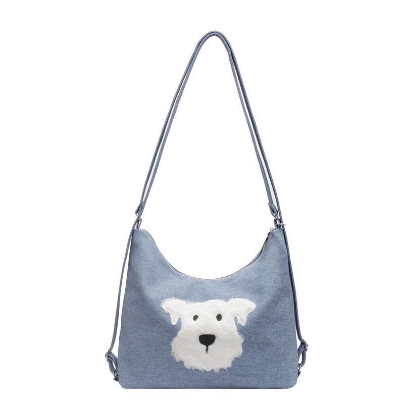 2025 summer bag large capacity soft leather women's shoulder bag new plush bear backpack handbag women's bag
