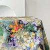 American Style Oil Painting Tablecloth Stain-resistant Home Table Cloth Dining Table Cloth Retro Waterproof Oil Proof Tablecloth