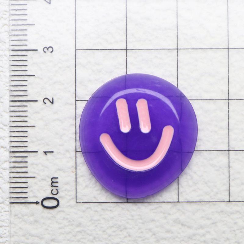 Ice Transparent Round Smiley Face DIY Accessories for Phone Cases, Hairpins & Magnets