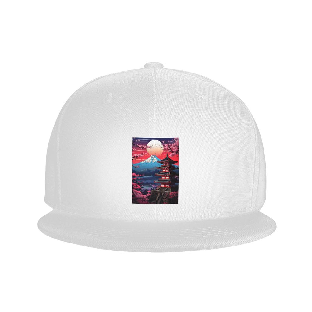 Japan Sakura Cherry Blossoms With A Red Rising Sun Baseball Caps Snapback Baseball Hats Casual Casquette Outdoor for Unisex