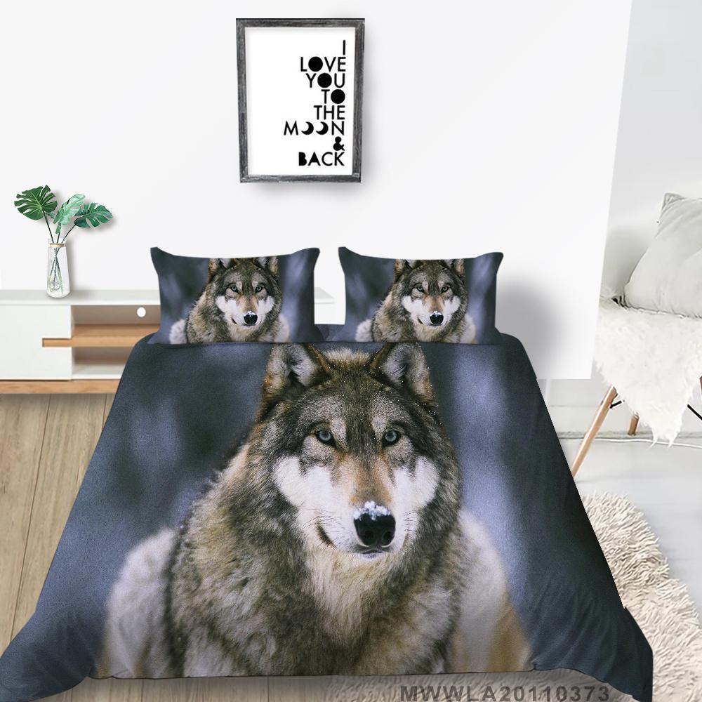 2023 neue Stil Doppel Größe Hause Bettwäsche 3D Wolf Druck Bettwäsche Abdeckung Anzug Einzigartiges Design Modische Bettwäsche Abdeckung Set Bettwäsche Abdeckung
