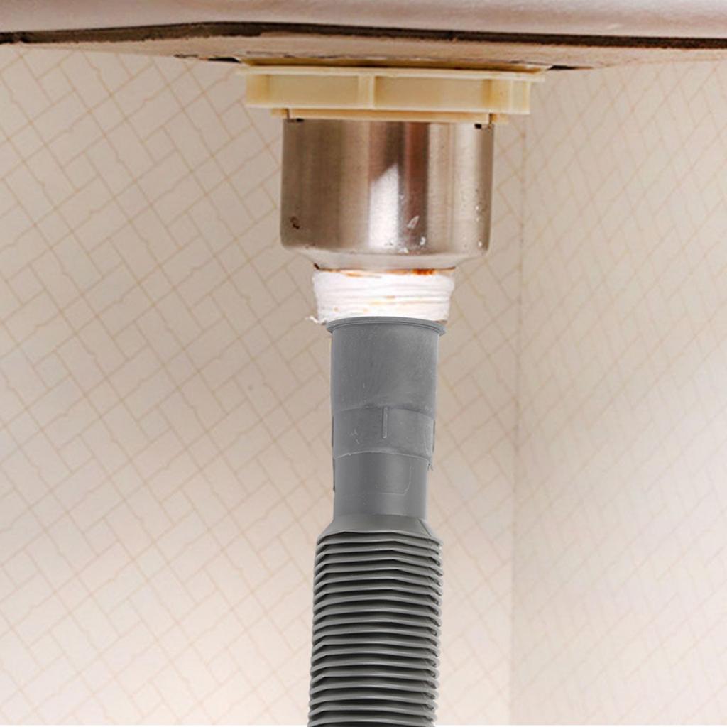 Plastic Flexible Kitchen Basin Strainer Sink Extension Drain Hose Pipe