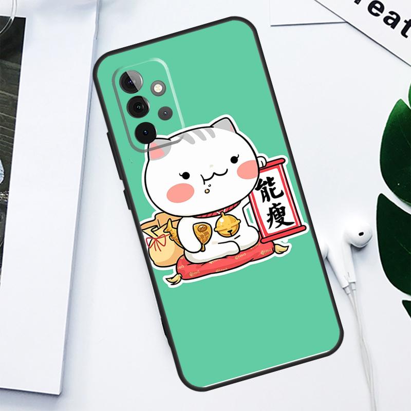 China cute lucky cat For Samsung Galaxy A52 A22 A32 A54 A34 A14 A55 A35 A15 A53 A33 A13 A05 A06 A16 Phone Case