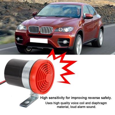 High Quality ABS Car Reversing Alarm 12-24V Black Red Reverse Siren Car Accessories Back Up Horn Car