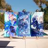 Game Genshin Impact Neuvillette Towel Sports Quick Dry Travel Camping Gear Sandproof Soft Light Large Beach Towel