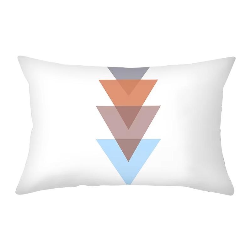 30*50 Geometric Nordic Colorful Stripe Pattern Printing Decorative Living Room Home Furnishing Polyester Rectangular Pillowcase