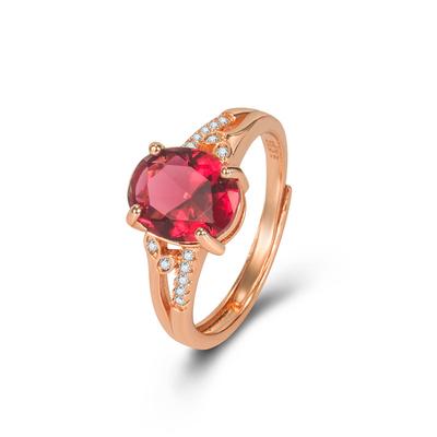 Pravý 14k Rose Gold Ruby Gemstone Prsten pro ženy Anillos De Ruby Snubní prsteny Anel Gemstone šperky Anel Wommen Bizuteria