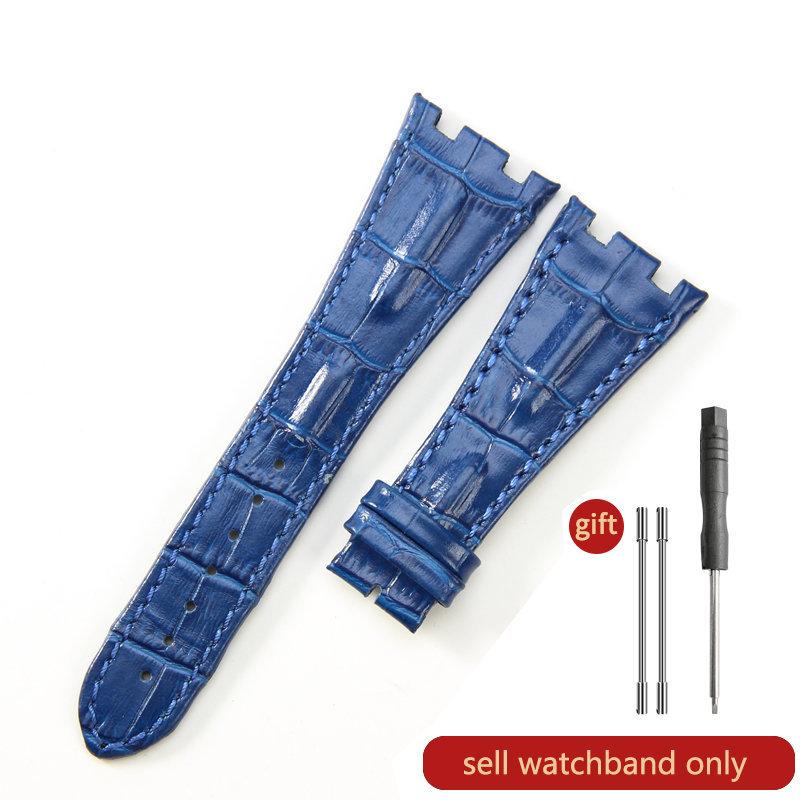 

ONE Перший шар натуральної шкіри ремінець для годинника для AP Aibi 15703 26471 26474 Серії Royal Oak Offshore 28 мм Аксесуари для чоловічих годинників РемінецьMN 28mm