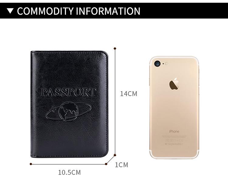 Premium RFID Diebstahlschutz Leder-Passhülle mit mehreren Fächern und großer Kapazität