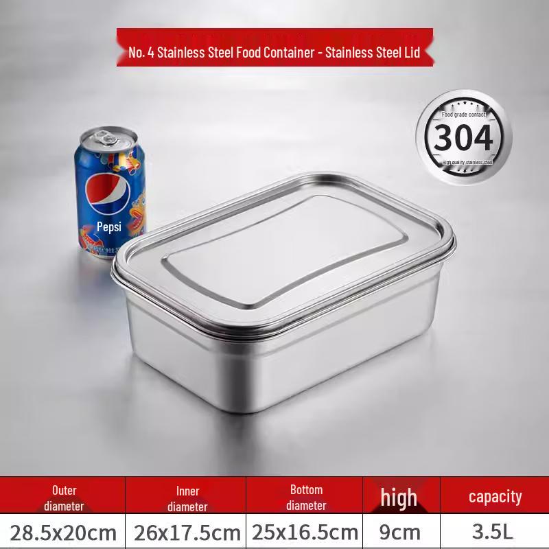 

Large Stainless Steel Food Storage Container