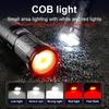 Ultra Bright Flashlight 30W LED Powerful Flash Light Rechargeable Torch  COB Lamp Telescopic Zoom Hand Light Outdoor Lantern