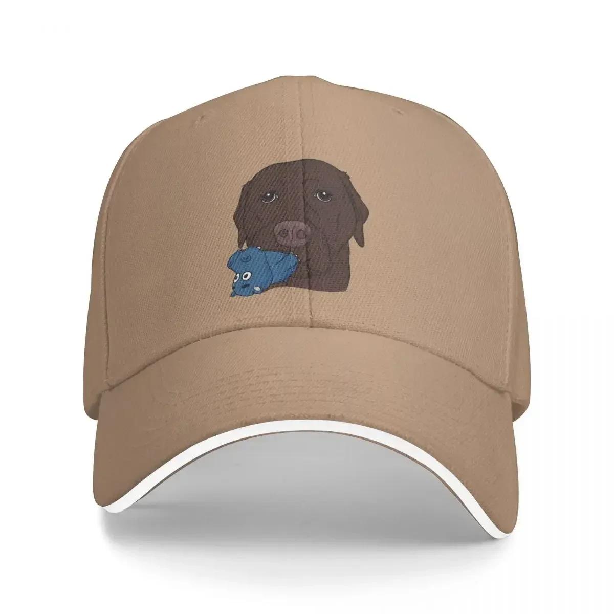 

Chocolate Lab with Hippo Toy Baseball Cap funny hat Sunscreen hiking hat Women s Hats For The Sun Men s Adjustable