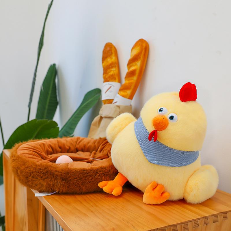 New Chicken Nest Plush Toy Cute Pet Home Ornament Egg Baby Children Doll Decoration Pet Nest