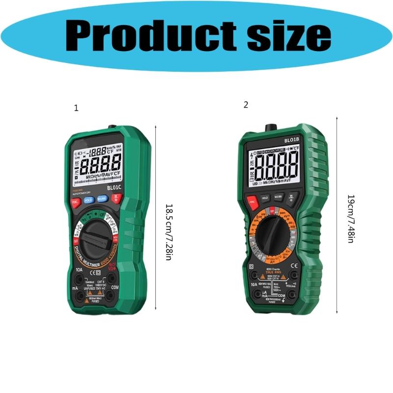 Digital Multimeter Measuring Voltage Current Resistance Temperature Accurate Electrical Testing Device