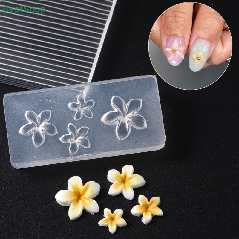3D Relief Egg Flower Nail Art Silicone Mold,Floral Petal Design Nail Art Carving Template 3Pcs/Set