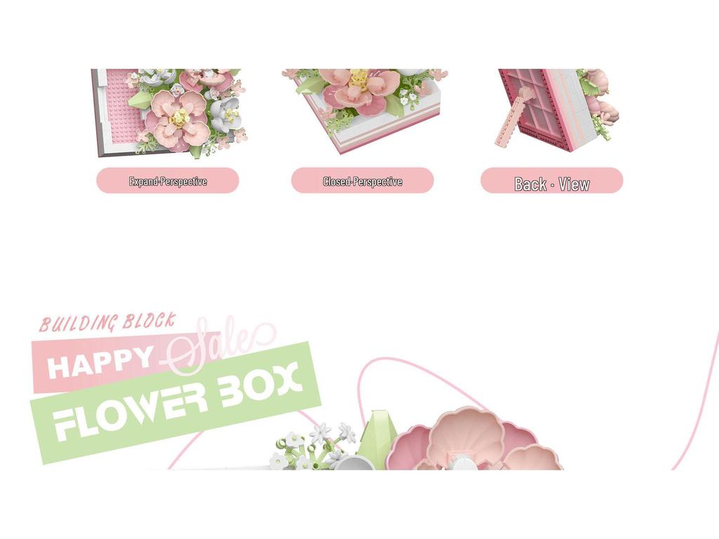 Creative Bouquet Building Set: Rose & Hibiscus Flower Blocks – LEGO Compatible Ornament & Gift