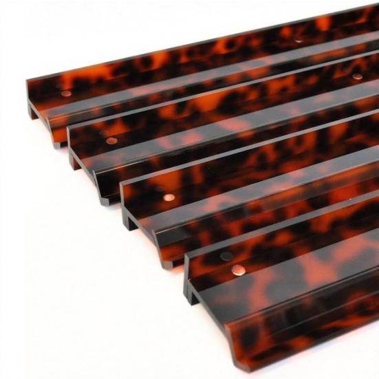 1 Conjunto de Rack de Mahjong com Padrão de Casco de Tartaruga com Empurrador Magnético Destacável Acabamento Brilhante Acrílico Porta-Peças de Mahjong Americano Régua Empurradora Mahjong