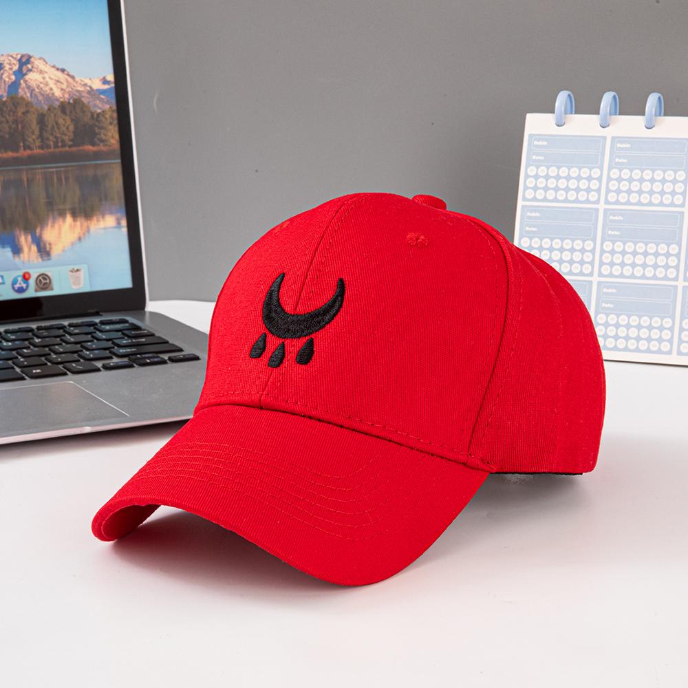 

Korean-style flame-patterned baseball cap, suitable for daily wear - breathable polyester cap perfect for sports and outdoor ac Adjustable& 8Y красный