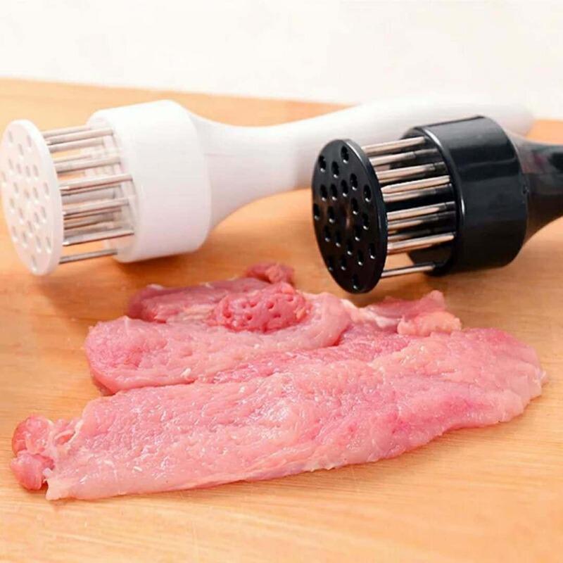 Profession Meat Tenderizer Needle For Steak Pork Kitchen Tool with 21 Steel Needle Loose Meat Hammer For Cooking BBQ Accessories