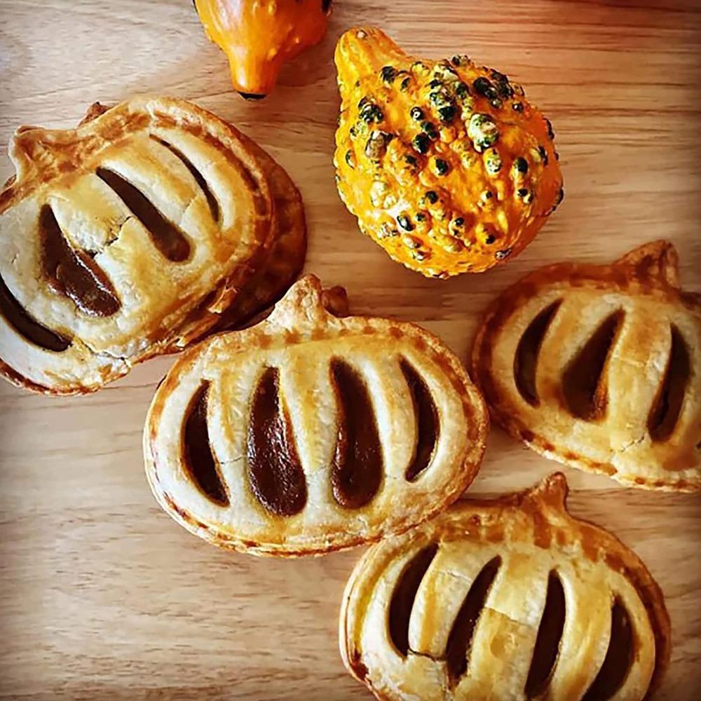 Imprint Clearly Fall Hand Pie Molds Set Pumpkins Hazelnuts Pie Top Cutter Pie Maker  Christmas