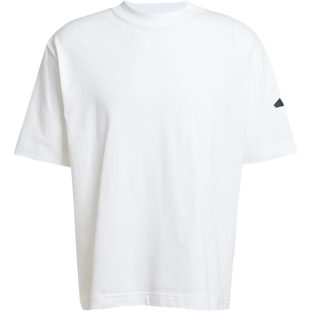 Adidas Essentials Loose Fit 3 Bar Logo T-Shirt White/Black Men Streetwear JC9296